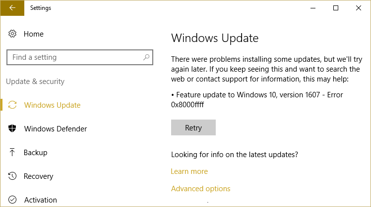 How To Fix The Windows Error Code X Ffff The Login Support