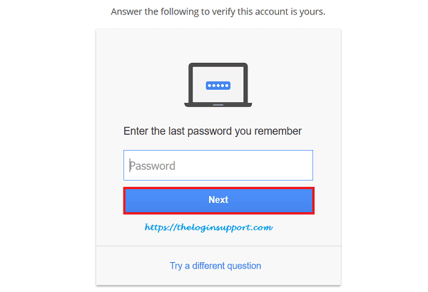 Forgt Gmail Password