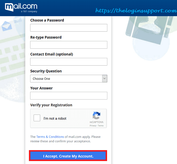 Create Mail.com Account