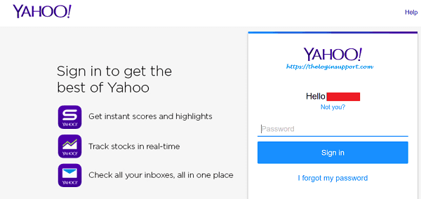 Log into Yahoo Mail