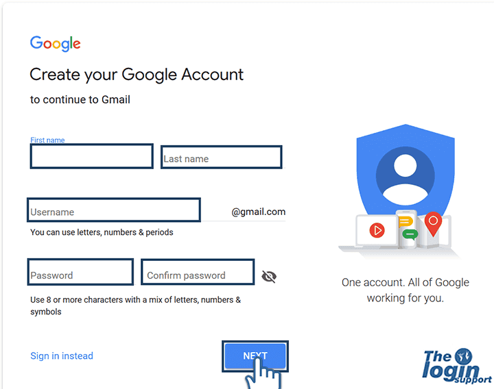 gmail sign up login