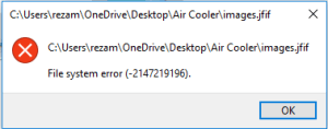 file system error 2147219196